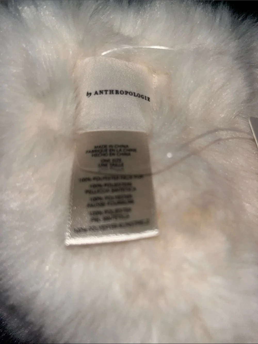 Anthropologie Colorblock Faux Fur Scarf
